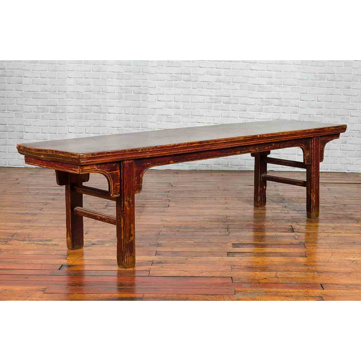Chinese 19th Century Qing Dynasty Coffee Table with Distressed Patina-2. Asian & Chinese Furniture, Art, Antiques, Vintage Home Décor for sale at FEA Home