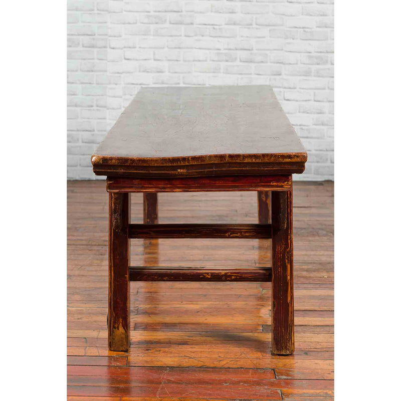 Chinese 19th Century Qing Dynasty Coffee Table with Distressed Patina-YN1147-9. Asian & Chinese Furniture, Art, Antiques, Vintage Home Décor for sale at FEA Home
