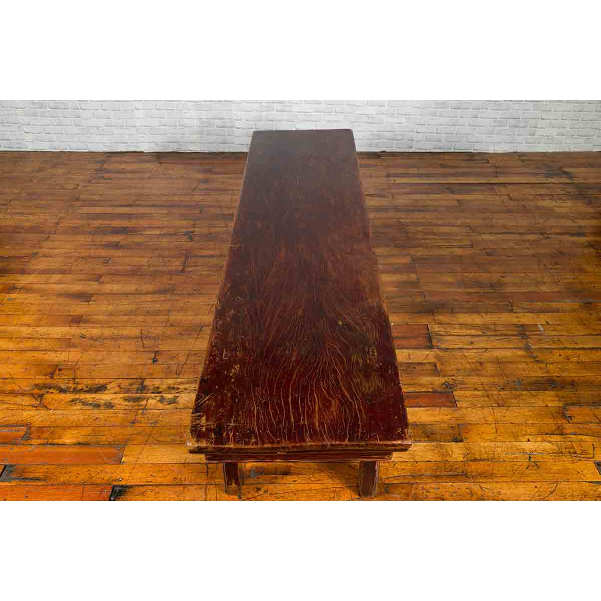 Chinese 19th Century Qing Dynasty Coffee Table with Distressed Patina-10. Asian &amp; Chinese Furniture, Art, Antiques, Vintage Home Décor for sale at FEA Home