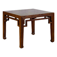 Chinese Qing Dynasty Period 19th Century Side Table with Humpback Style Apron