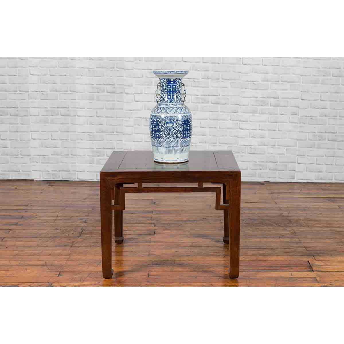 Chinese Qing Dynasty Period 19th Century Side Table with Humpback Style Apron-4. Asian &amp; Chinese Furniture, Art, Antiques, Vintage Home Décor for sale at FEA Home