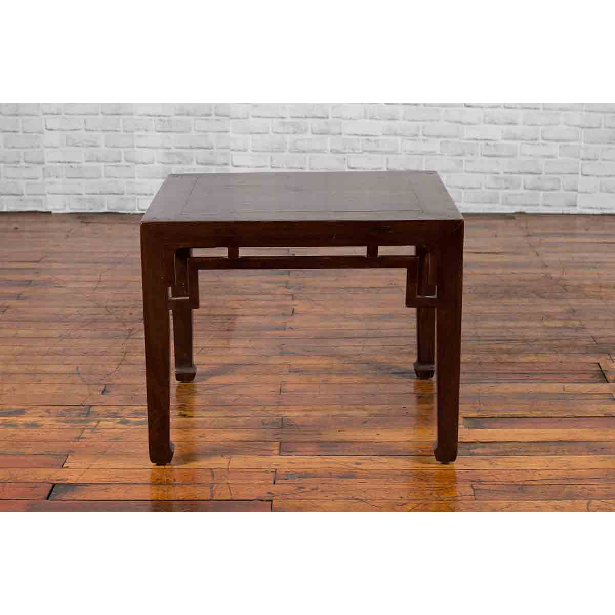 Chinese Qing Dynasty Period 19th Century Side Table with Humpback Style Apron-6. Asian &amp; Chinese Furniture, Art, Antiques, Vintage Home Décor for sale at FEA Home