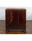 Chinese Qing Dynasty 19th Century Red Lacquer Cabinet with Doors and Drawers-14. Asian & Chinese Furniture, Art, Antiques, Vintage Home Décor for sale at FEA Home