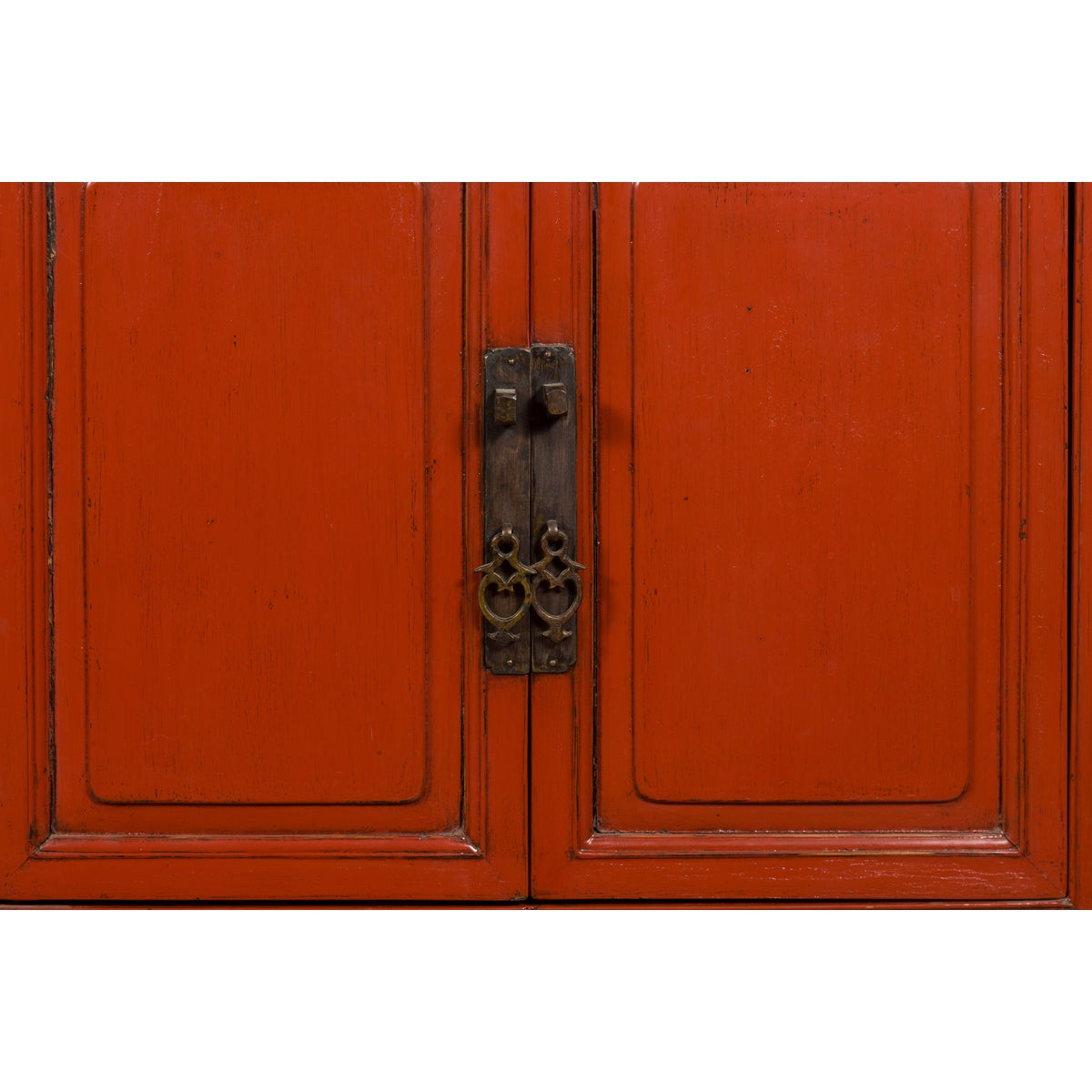 Chinese Qing Dynasty 19th Century Red Lacquer Cabinet with Doors and Drawers-9. Asian &amp; Chinese Furniture, Art, Antiques, Vintage Home Décor for sale at FEA Home