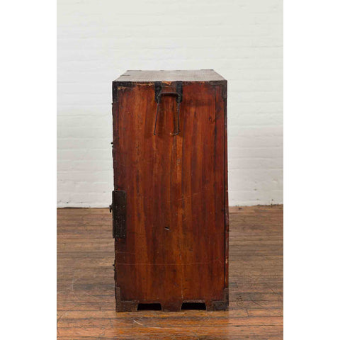 Japanese Meiji Period Keyaki Wood Tansu Clothing Chest in the Sendai Style-YN1238-16. Asian & Chinese Furniture, Art, Antiques, Vintage Home Décor for sale at FEA Home