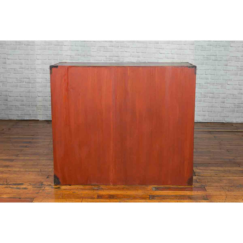 Japanese 19th Century Keyaki Wood Isho Dansu Clothing Chest with Iron Hardware-YN1239-15. Asian & Chinese Furniture, Art, Antiques, Vintage Home Décor for sale at FEA Home