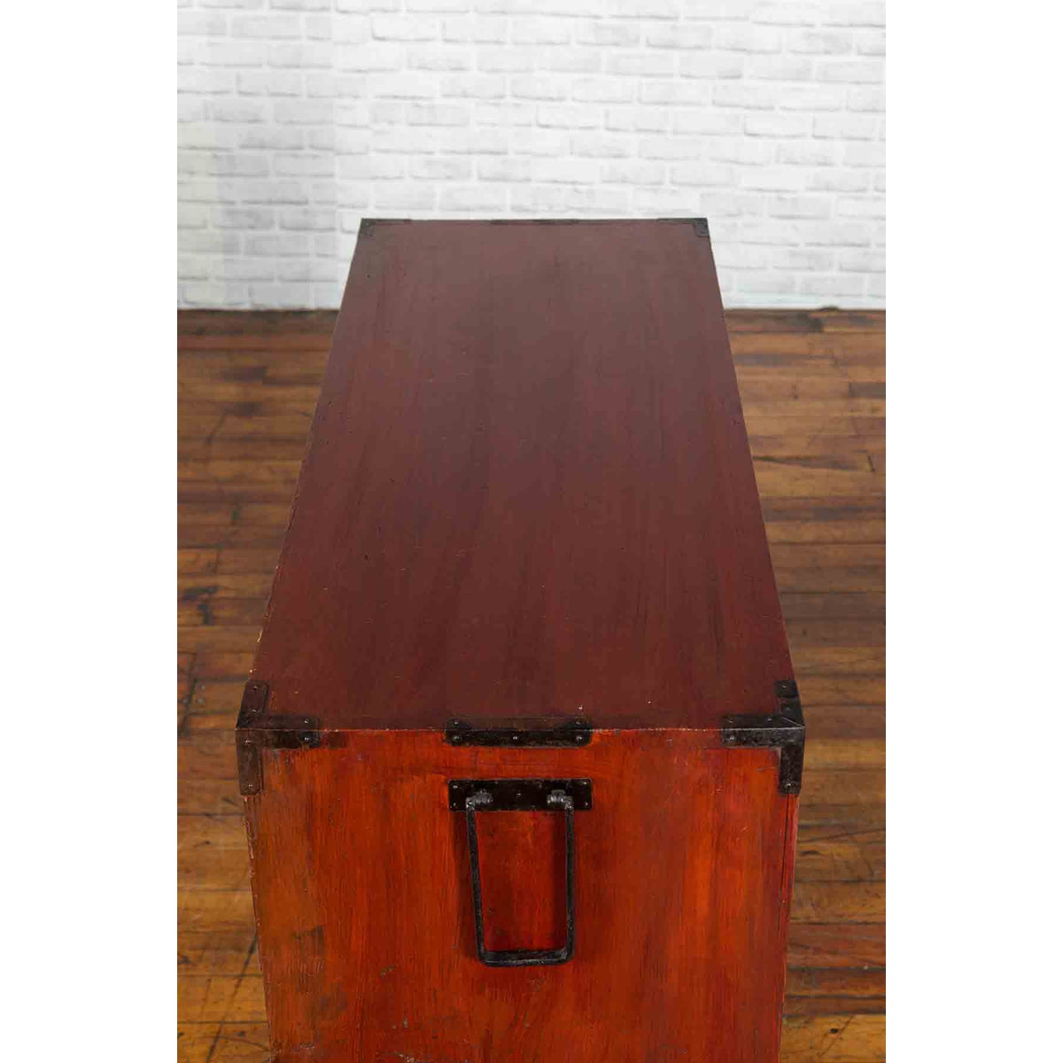 Japanese 19th Century Keyaki Wood Isho Dansu Clothing Chest with Iron Hardware-17. Asian &amp; Chinese Furniture, Art, Antiques, Vintage Home Décor for sale at FEA Home