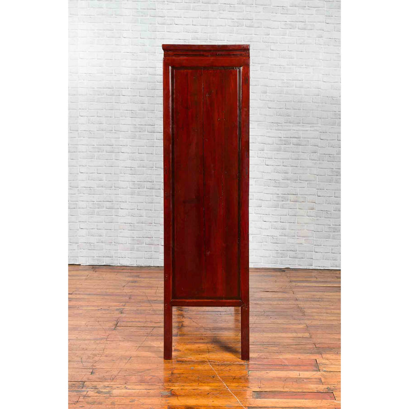 Chinese Qing Dynasty Period Red Lacquered Apothecary Cabinet with 32 Drawers-YN1279-16. Asian & Chinese Furniture, Art, Antiques, Vintage Home Décor for sale at FEA Home