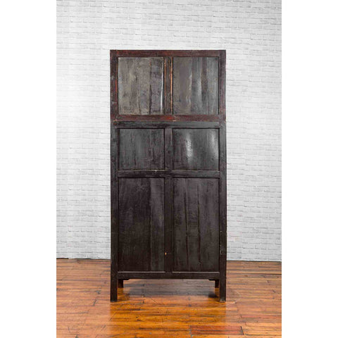 Chinese Qing Dynasty 19th Century Elm and Burl Wood Multiseason Compound Cabinet-YN1286-12. Asian & Chinese Furniture, Art, Antiques, Vintage Home Décor for sale at FEA Home