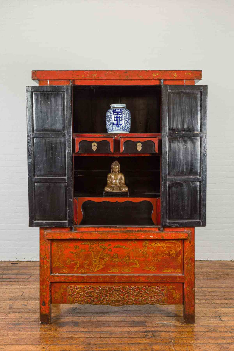 Original Lacquer Cabinet-YN1295-3. Asian & Chinese Furniture, Art, Antiques, Vintage Home Décor for sale at FEA Home