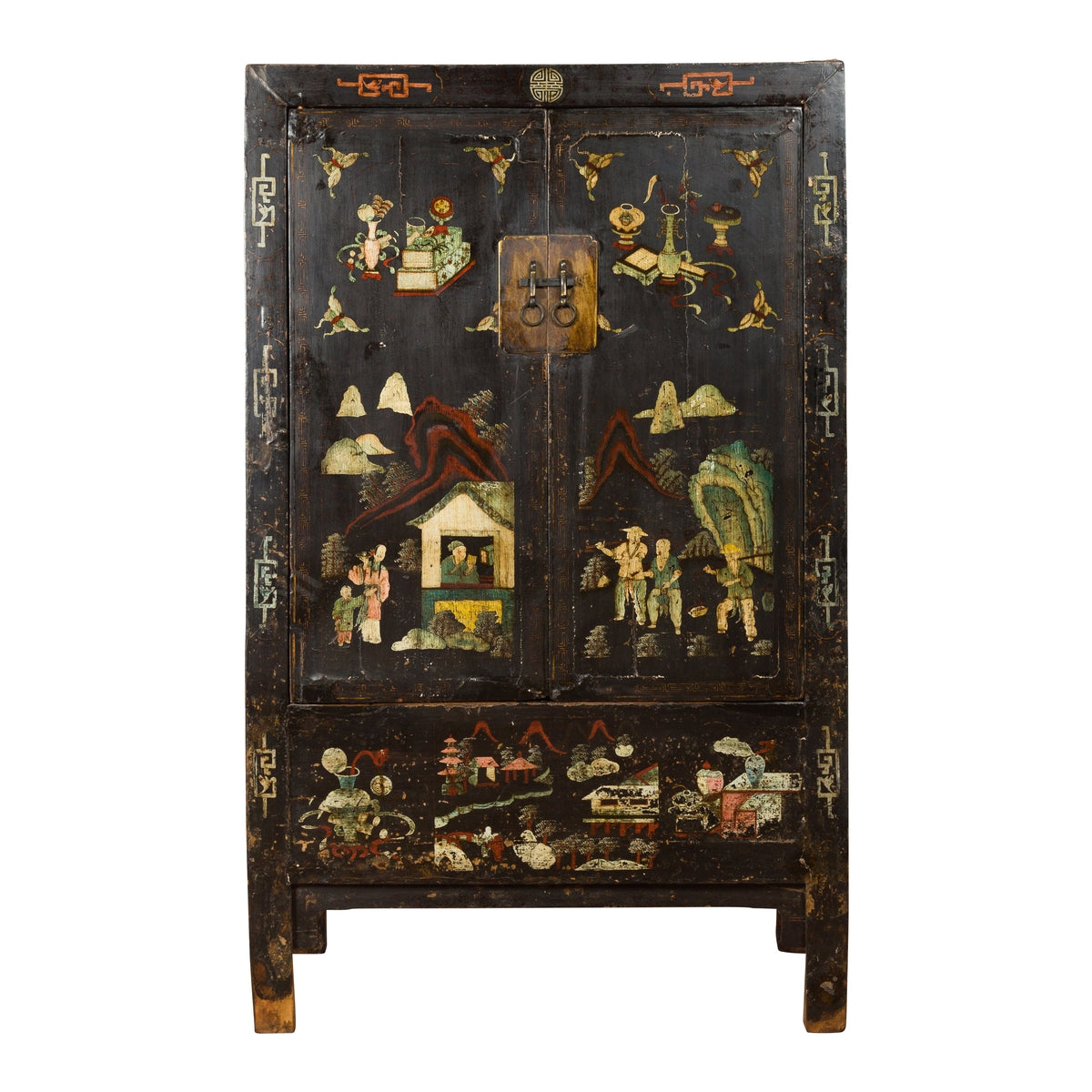 Chinese Qing Dynasty 19th Century Shanxi Cabinet with Original Black Lacquer-1. Asian & Chinese Furniture, Art, Antiques, Vintage Home Décor for sale at FEA Home
