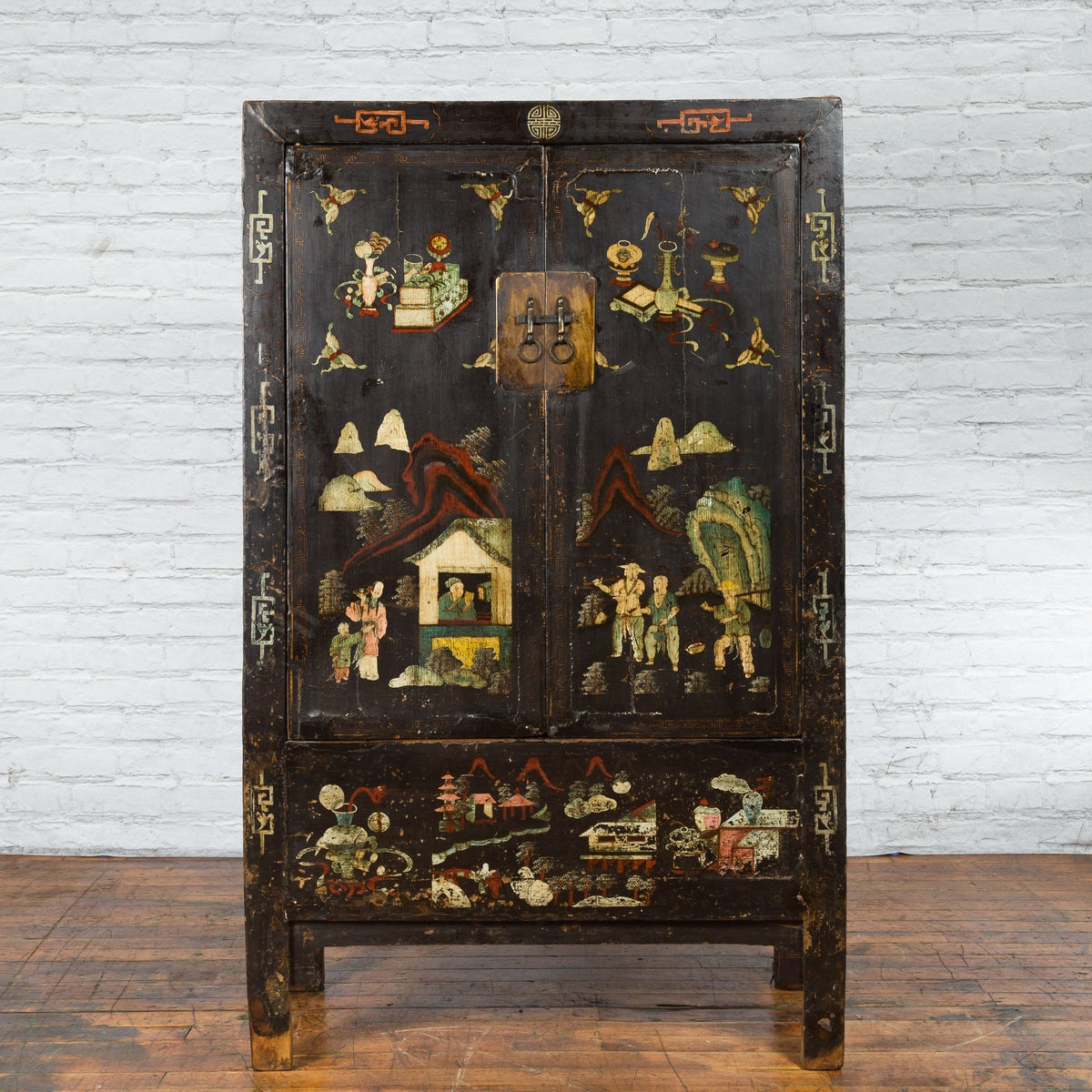 Chinese Qing Dynasty 19th Century Shanxi Cabinet with Original Black Lacquer-2. Asian & Chinese Furniture, Art, Antiques, Vintage Home Décor for sale at FEA Home