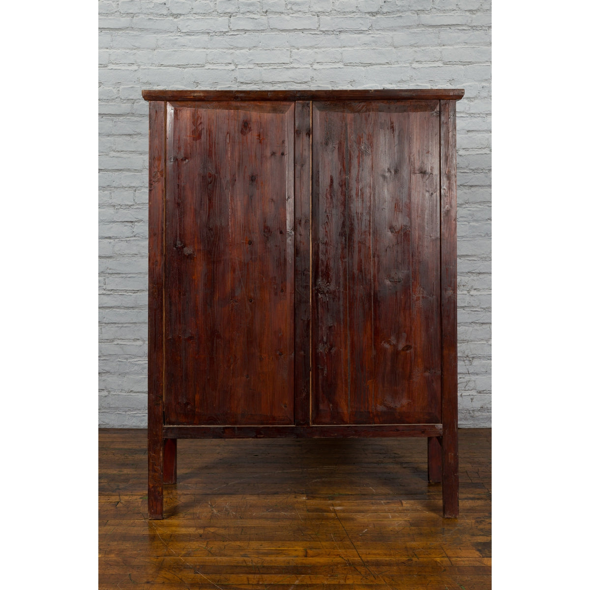 Large Chinese 19th Century Qing Dynasty Tapering Cabinet with Accordion Doors-13. Asian &amp; Chinese Furniture, Art, Antiques, Vintage Home Décor for sale at FEA Home