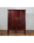 Large Chinese 19th Century Qing Dynasty Tapering Cabinet with Accordion Doors-2. Asian & Chinese Furniture, Art, Antiques, Vintage Home Décor for sale at FEA Home