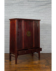 Large Chinese 19th Century Qing Dynasty Tapering Cabinet with Accordion Doors-5. Asian & Chinese Furniture, Art, Antiques, Vintage Home Décor for sale at FEA Home