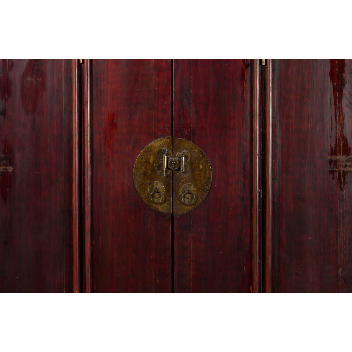 Large Chinese 19th Century Qing Dynasty Tapering Cabinet with Accordion Doors-9. Asian &amp; Chinese Furniture, Art, Antiques, Vintage Home Décor for sale at FEA Home