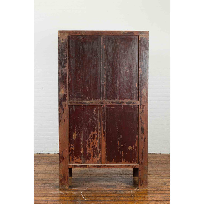 Chinese Qing Dynasty 19th Century Shanxi Cabinet with Original Black Lacquer