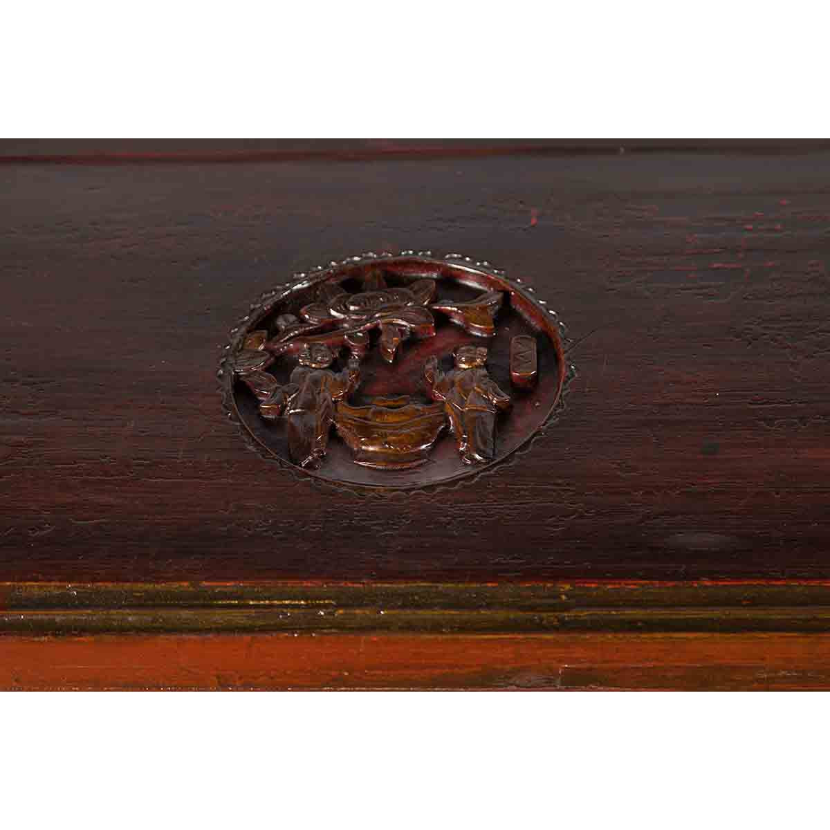 Chinese Qing Dynasty 19th Century Carved Console Table with Mythical Animals-12. Asian &amp; Chinese Furniture, Art, Antiques, Vintage Home Décor for sale at FEA Home