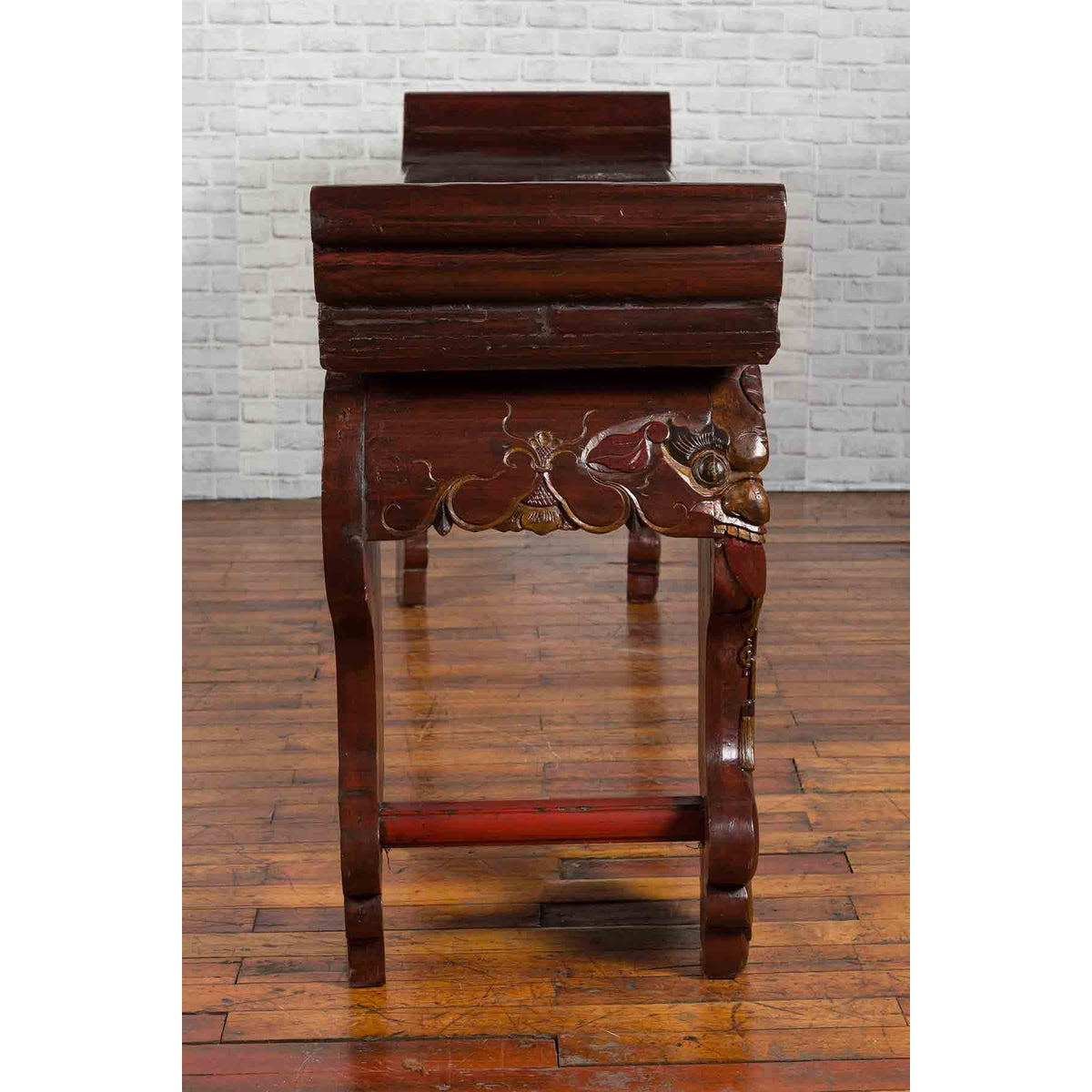 Chinese Qing Dynasty 19th Century Carved Console Table with Mythical Animals-15. Asian &amp; Chinese Furniture, Art, Antiques, Vintage Home Décor for sale at FEA Home