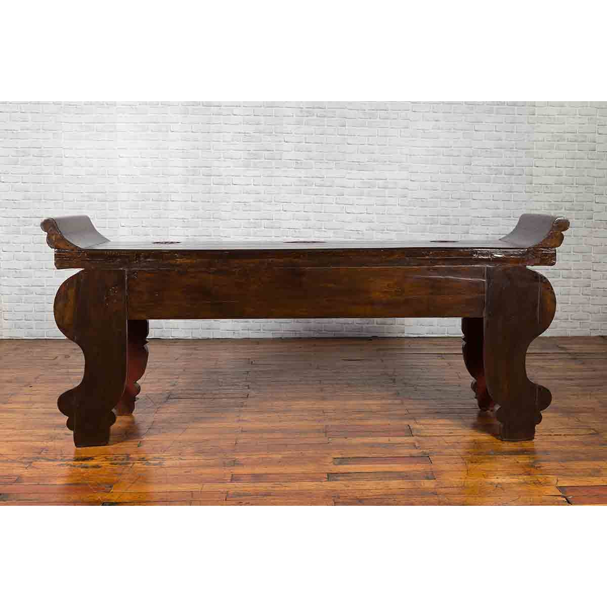 Chinese Qing Dynasty 19th Century Carved Console Table with Mythical Animals-17. Asian &amp; Chinese Furniture, Art, Antiques, Vintage Home Décor for sale at FEA Home