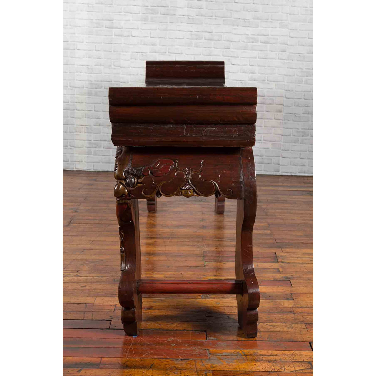 Chinese Qing Dynasty 19th Century Carved Console Table with Mythical Animals-18. Asian &amp; Chinese Furniture, Art, Antiques, Vintage Home Décor for sale at FEA Home