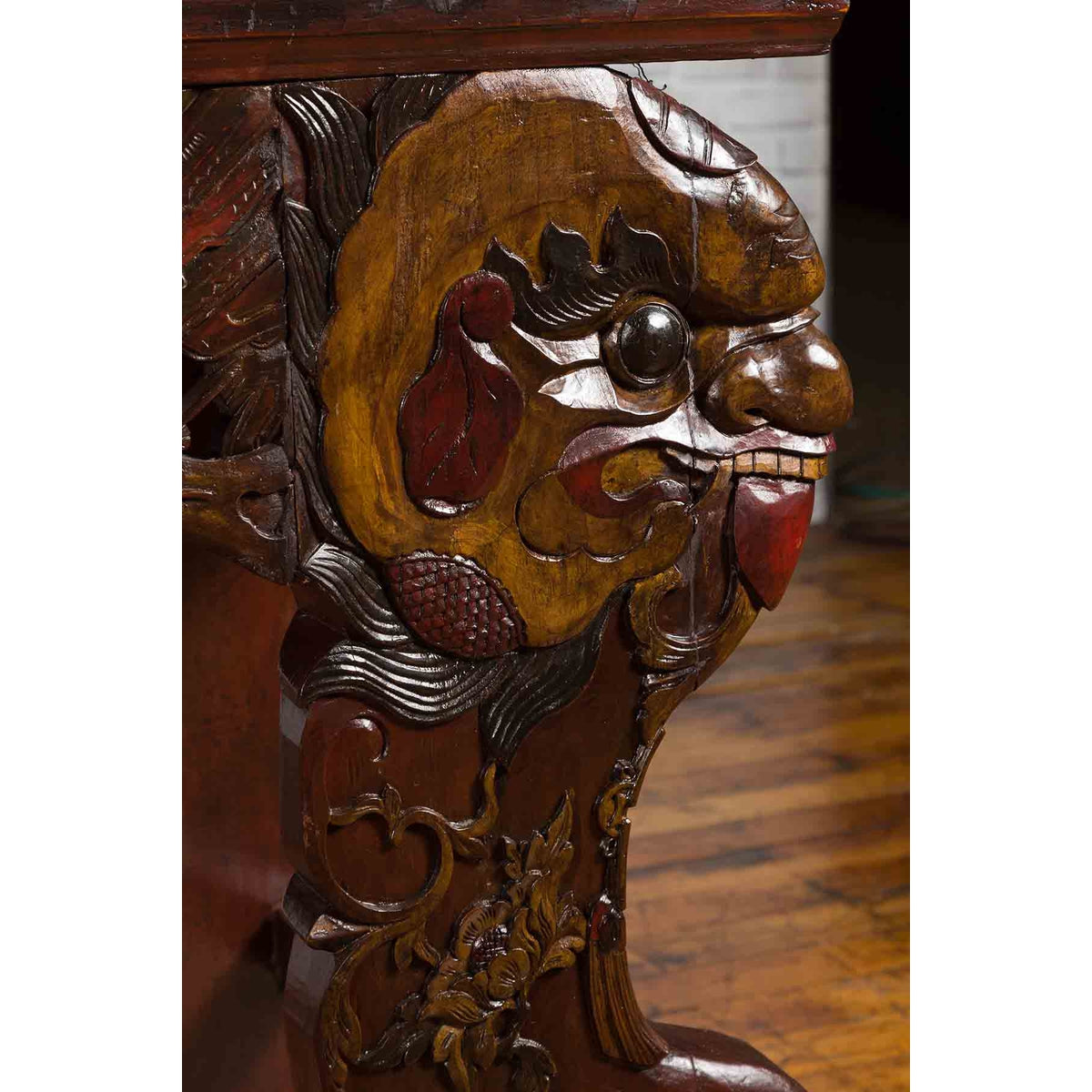 Chinese Qing Dynasty 19th Century Carved Console Table with Mythical Animals-9. Asian &amp; Chinese Furniture, Art, Antiques, Vintage Home Décor for sale at FEA Home