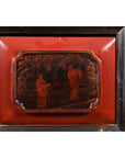 Chinese Red and Black Lacquered 19th Century Altar Coffer Table with Chinoiserie-13. Asian & Chinese Furniture, Art, Antiques, Vintage Home Décor for sale at FEA Home
