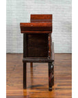 Chinese Red and Black Lacquered 19th Century Altar Coffer Table with Chinoiserie-17. Asian & Chinese Furniture, Art, Antiques, Vintage Home Décor for sale at FEA Home