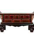 Chinese Red and Black Lacquered 19th Century Altar Coffer Table with Chinoiserie-1. Asian & Chinese Furniture, Art, Antiques, Vintage Home Décor for sale at FEA Home