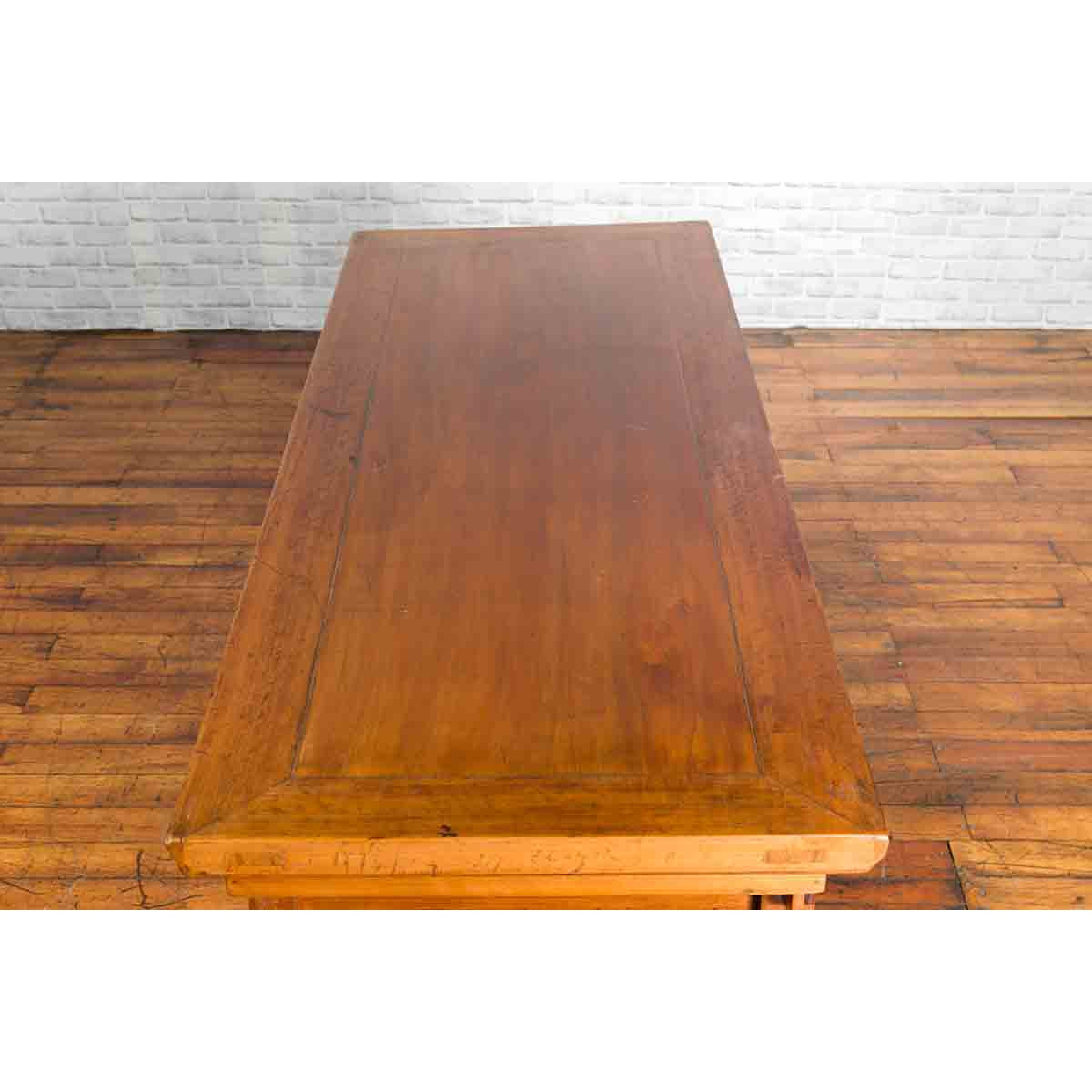 Chinese Qing Dynasty Period 19th Century Elm Sideboard with Dragon Carved Apron-18. Asian &amp; Chinese Furniture, Art, Antiques, Vintage Home Décor for sale at FEA Home