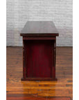 Chinese 19th Century Qing Dynasty Elm Low Console Table with Three Drawers-9. Asian & Chinese Furniture, Art, Antiques, Vintage Home Décor for sale at FEA Home
