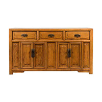 Early 20th Century Chinese Elmwood Sideboard