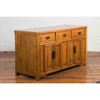 Early 20th Century Chinese Elmwood Sideboard