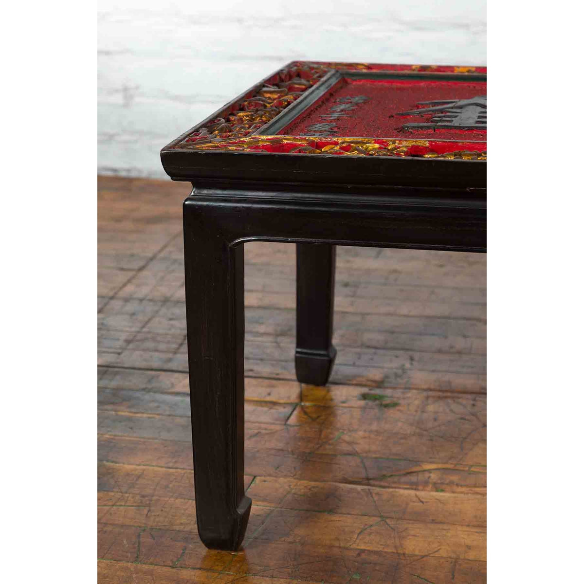 Antique Chinese Shop Sign with Calligraphy Made into a Black Coffee Table-6. Asian &amp; Chinese Furniture, Art, Antiques, Vintage Home Décor for sale at FEA Home