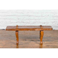 Javanese Arts & Crafts Teak Table with Recessed Legs and Distressed Appearance