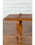 Javanese Arts & Crafts Teak Table with Recessed Legs and Distressed Appearance-12. Asian & Chinese Furniture, Art, Antiques, Vintage Home Décor for sale at FEA Home