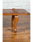 Javanese Arts & Crafts Teak Table with Recessed Legs and Distressed Appearance-13. Asian & Chinese Furniture, Art, Antiques, Vintage Home Décor for sale at FEA Home