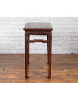 Chinese Qing Dynasty 19th Century Elm Wine Table with Humpback Stretchers-13. Asian & Chinese Furniture, Art, Antiques, Vintage Home Décor for sale at FEA Home