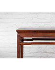 Chinese Qing Dynasty 19th Century Elm Wine Table with Humpback Stretchers-5. Asian & Chinese Furniture, Art, Antiques, Vintage Home Décor for sale at FEA Home
