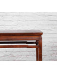 Chinese Qing Dynasty 19th Century Elm Wine Table with Humpback Stretchers-6. Asian & Chinese Furniture, Art, Antiques, Vintage Home Décor for sale at FEA Home