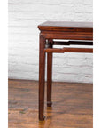 Chinese Qing Dynasty 19th Century Elm Wine Table with Humpback Stretchers-7. Asian & Chinese Furniture, Art, Antiques, Vintage Home Décor for sale at FEA Home