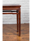 Chinese Qing Dynasty 19th Century Elm Wine Table with Humpback Stretchers-8. Asian & Chinese Furniture, Art, Antiques, Vintage Home Décor for sale at FEA Home