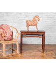 Chinese Qing Dynasty 19th Century Elm Wine Table with Humpback Stretchers-4. Asian & Chinese Furniture, Art, Antiques, Vintage Home Décor for sale at FEA Home
