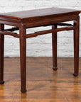 Chinese Qing Dynasty 19th Century Elm Wine Table with Humpback Stretchers-2. Asian & Chinese Furniture, Art, Antiques, Vintage Home Décor for sale at FEA Home