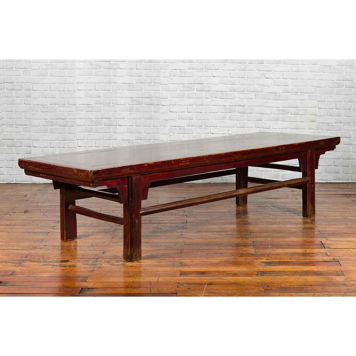 Chinese 19th Century Qing Dynasty Period Coffee Table with Distressed Patina-2. Asian & Chinese Furniture, Art, Antiques, Vintage Home Décor for sale at FEA Home
