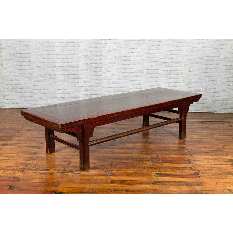 Chinese 19th Century Qing Dynasty Period Coffee Table with Distressed Patina