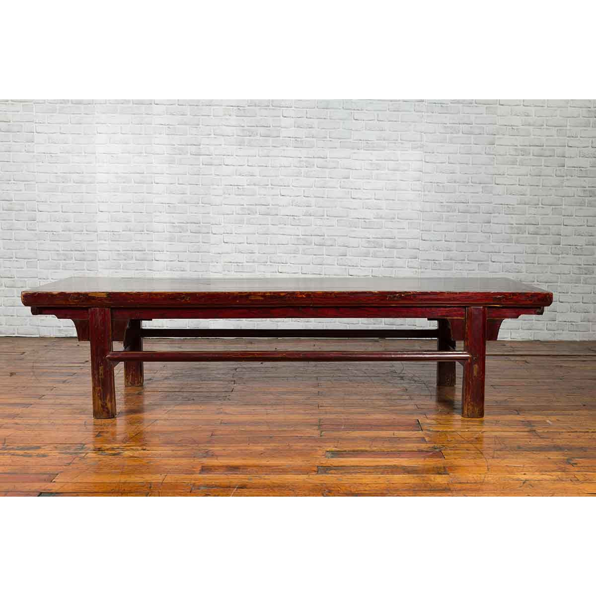 Chinese 19th Century Qing Dynasty Period Coffee Table with Distressed Patina-5. Asian &amp; Chinese Furniture, Art, Antiques, Vintage Home Décor for sale at FEA Home