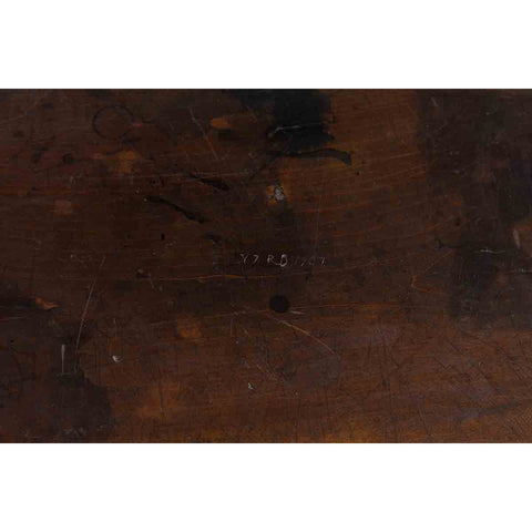 Japanese Meiji Period Low Table with Recessed Legs and Open Carved Cutout Legs