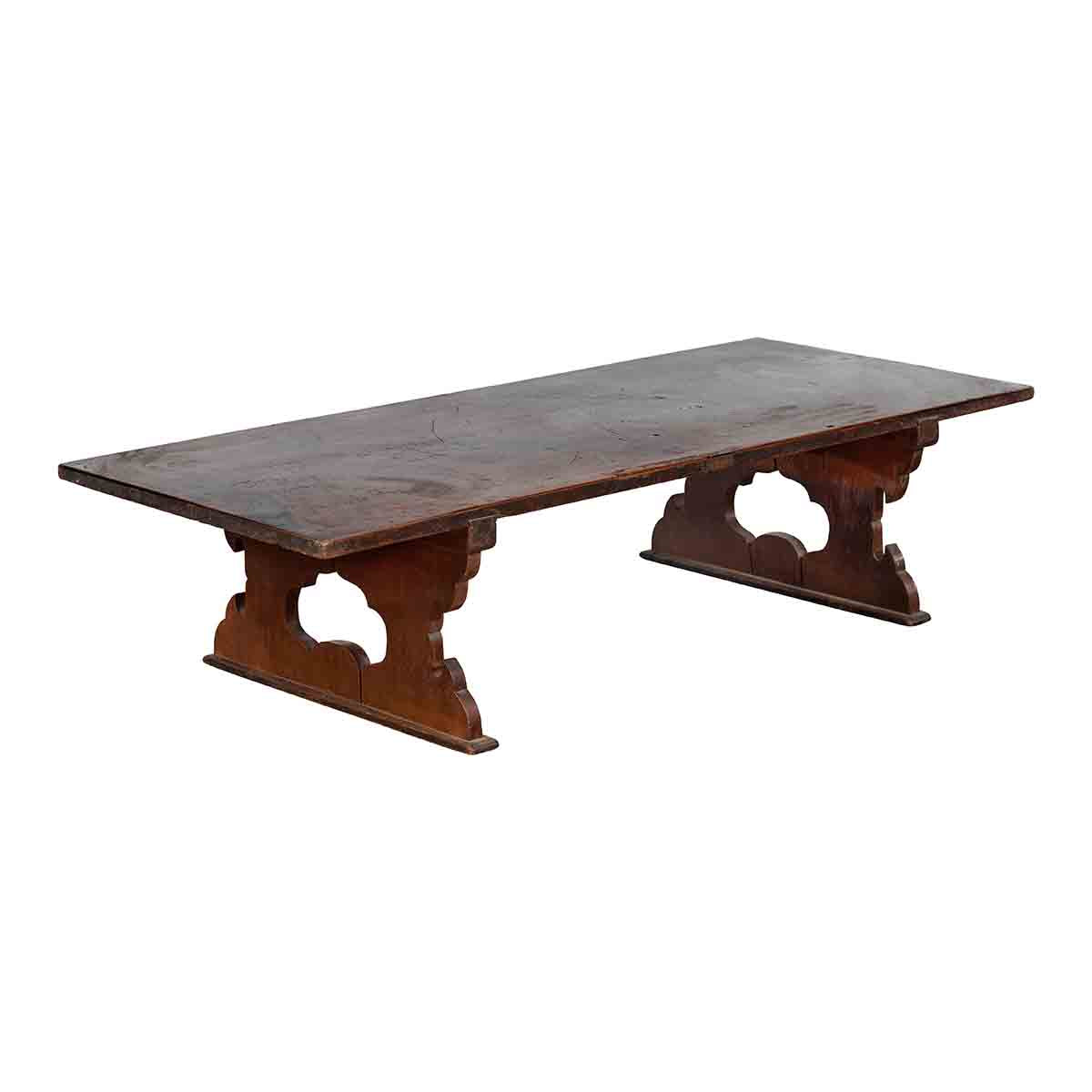 Japanese Low Table or Bench with Carved Cutout Legs-1. Asian & Chinese Furniture, Art, Antiques, Vintage Home Décor for sale at FEA Home