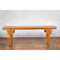 Chinese Qing Dynasty Shandong Altar Console Table with Carved Scrolling Motifs